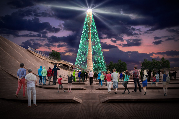 Arbol Navideño en el Faro de Córdoba