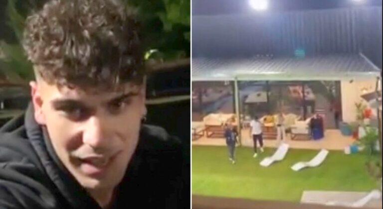 Un influencer se coló en la casa de Gran Hermano 2022 y dejó un regalo en el patio