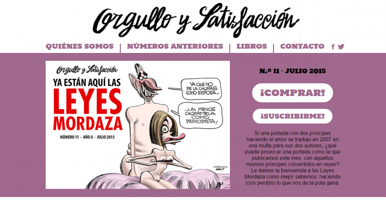 Portal web de "Orgullo y Satisfacción.