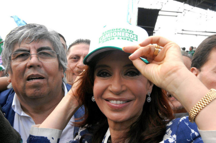 Hugo Moyano con Cristina Kirchner
